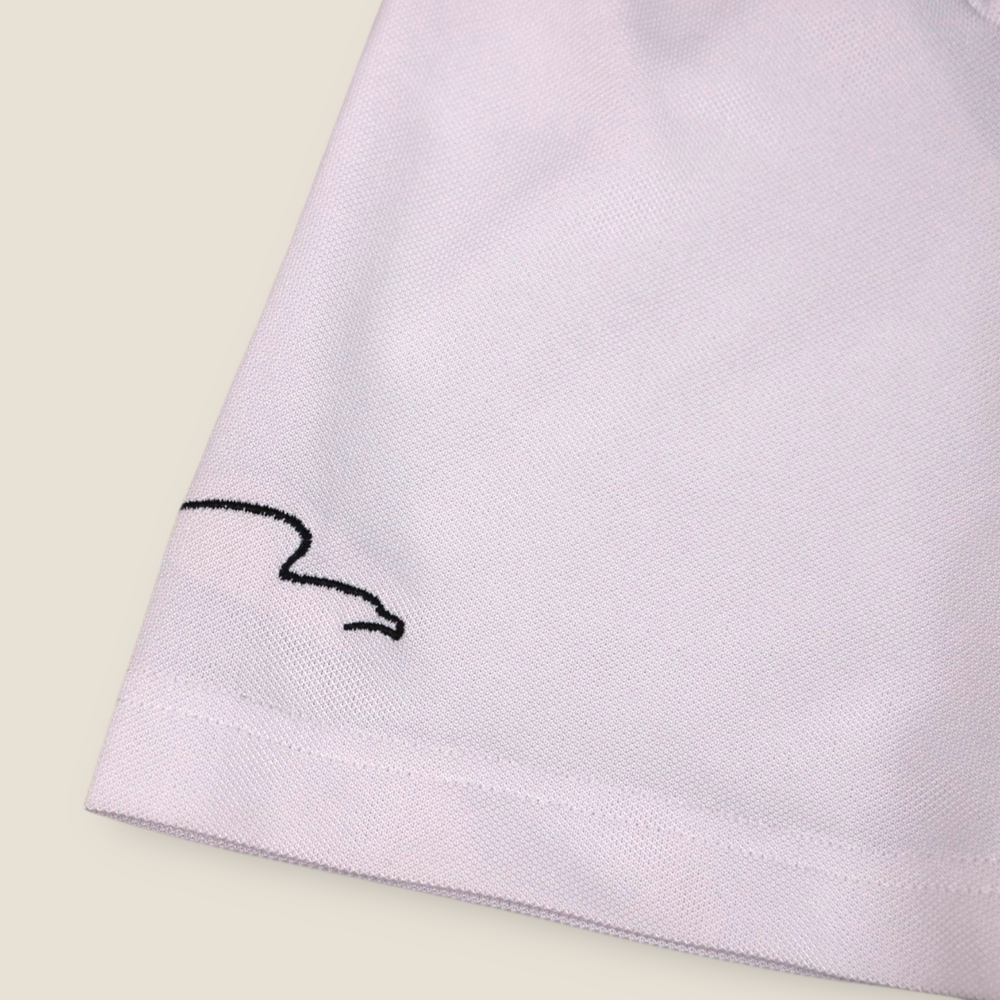 Travis Mathew Golf Polo Men’s Medium Short Sleeve Shirt Preppy Logo White & Gray - Picture 10 of 10